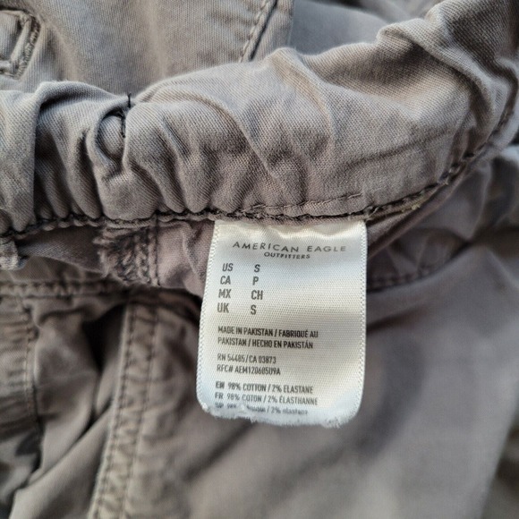American Eagle Pants Mens Small Gray Joggers Tapered Lounge Drawstring Casual - Picture 5 of 10